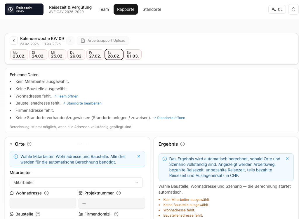 Projektleiter Rapport